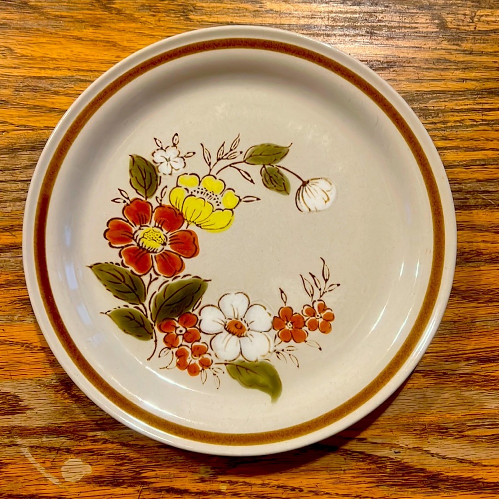 Vintage Japanese Stoneware Dinner Plate